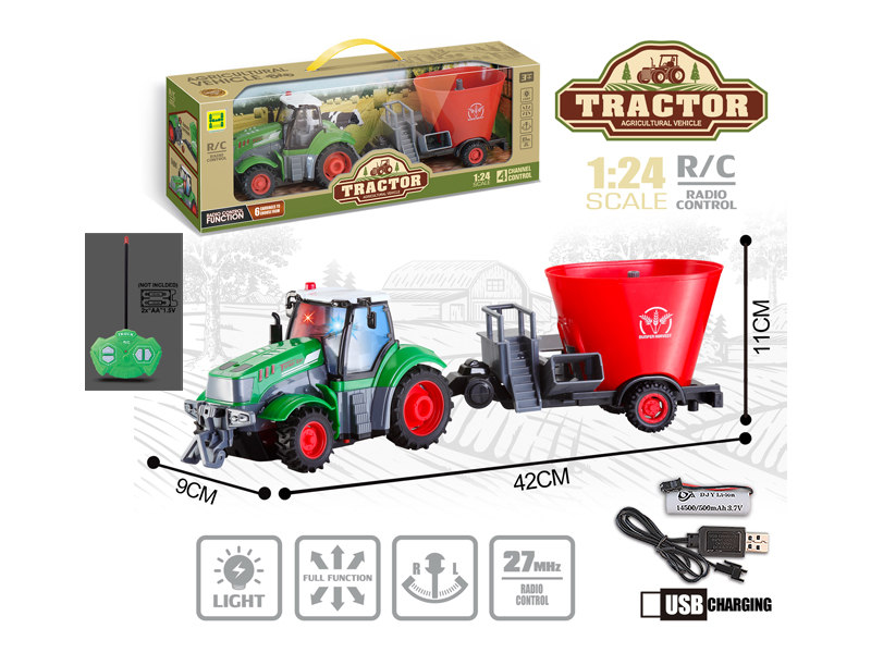 1:24 4Ch R/C Farmer Trailer With Light