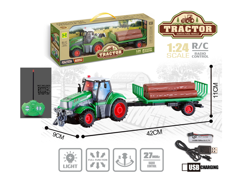 1:24 4Ch R/C Farmer Trailer With Light