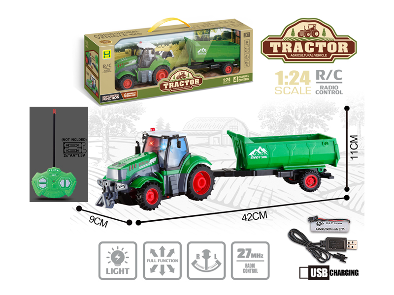 1:24 4Ch R/C Farmer Trailer With Light