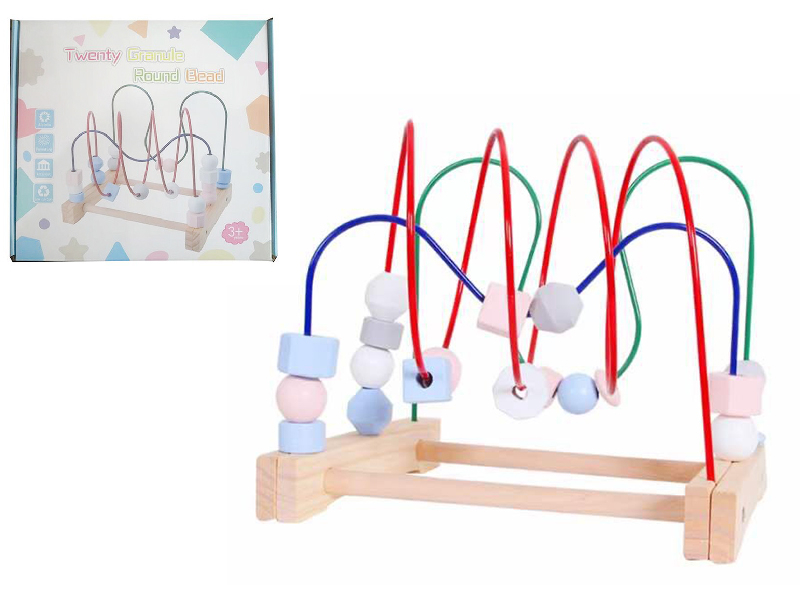 Wooden Three Line Beaded Toys
