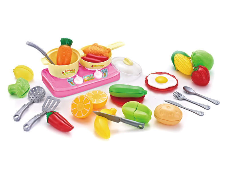 28Pcs Stove Tableware With Fruits And Vegetables