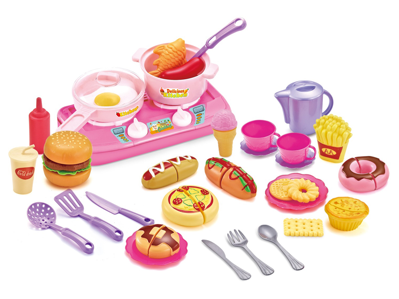 39Pcs Stove Tableware With Hamburger Bread Set