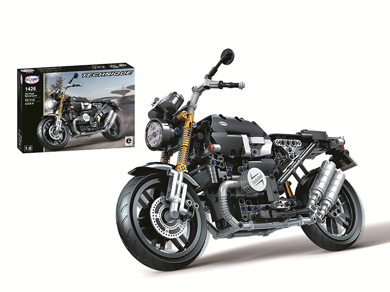 Static Vintage Motorcycle Building Blocks 621pcs