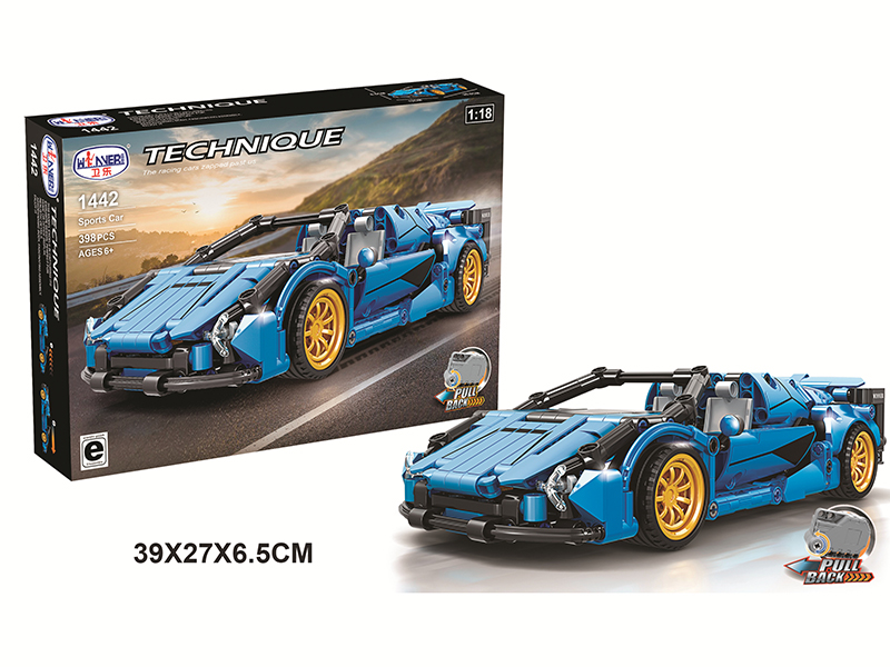 Pull Back Sports Car Building Blocks 398pcs