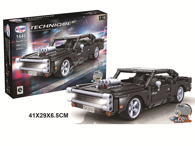 Pull Back Sports Car Building Blocks 496pcs