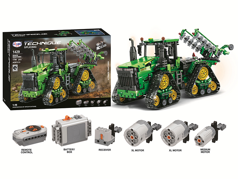 Remote Control Caterpillar Tractor Building Blocks 1706pcs