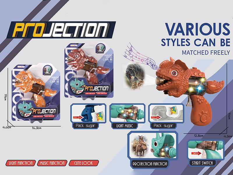 Cartoon Dilophosaurus Gun With Light And Sound,Projection