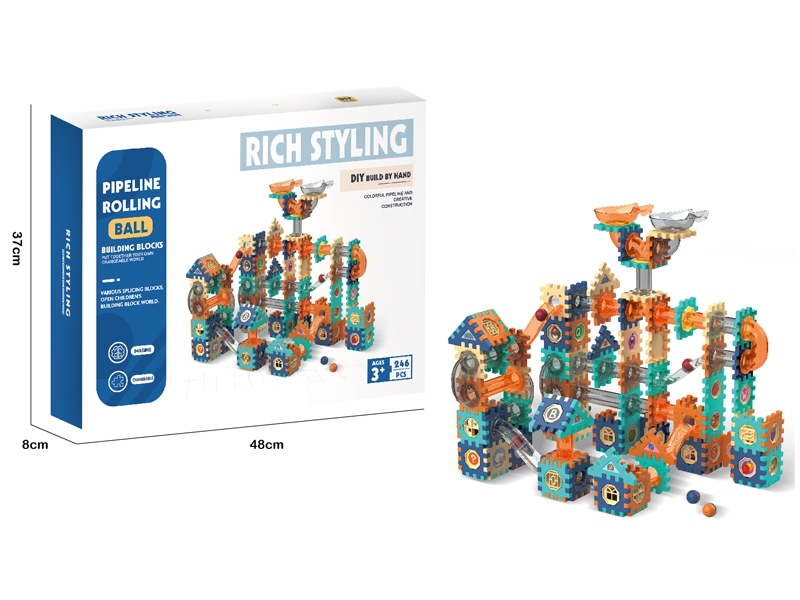 246PCS Ball Track Block