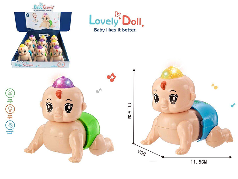 B/O Crawling Boy 9pcs