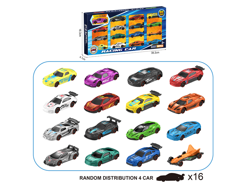 16Pcs Alloy Car Set