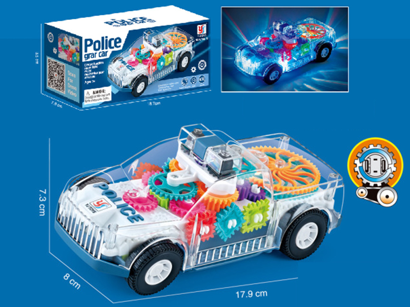 B/O Go And Bump Transparent Gear Police Car