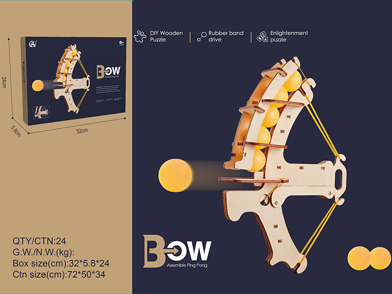 DIY Wooden Puzzle - Ping-Pong Ball Gun
