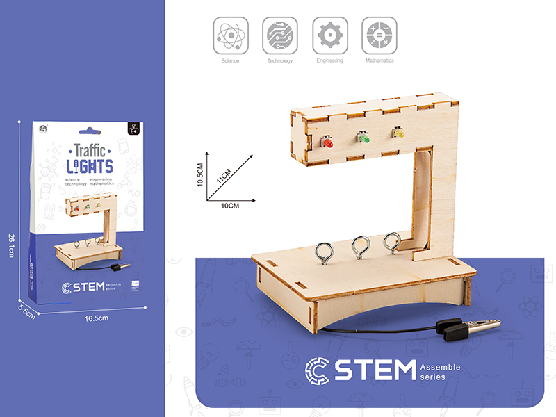 DIY Wooden Assemble - Traffic Llight