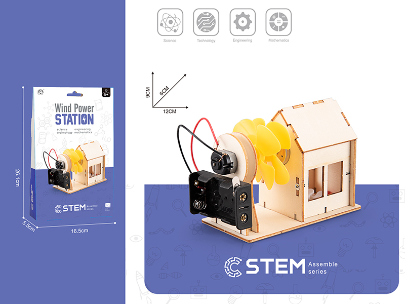 DIY Wooden Assemble - Wind Power Station