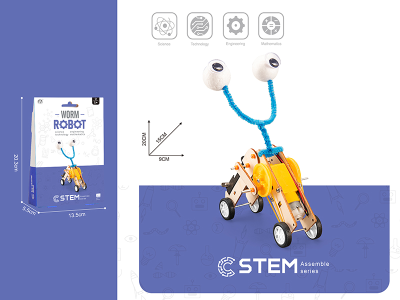 DIY Wooden Assemble - Worm Robot