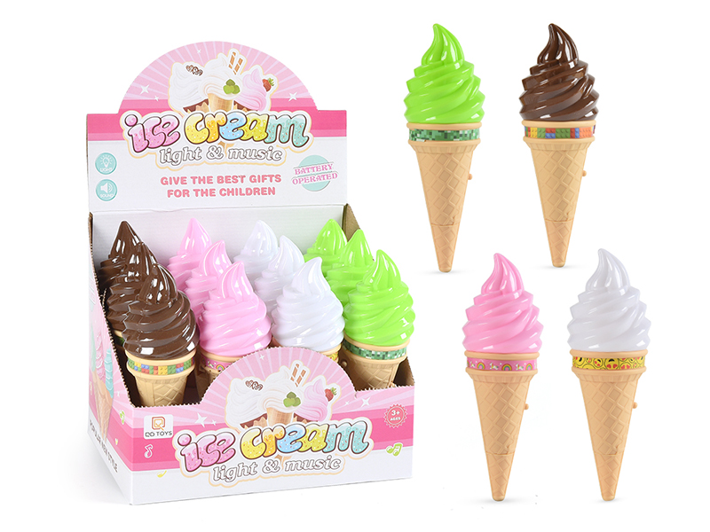 Ice Cream Flash Magic Stick With Light And Music 12pcs