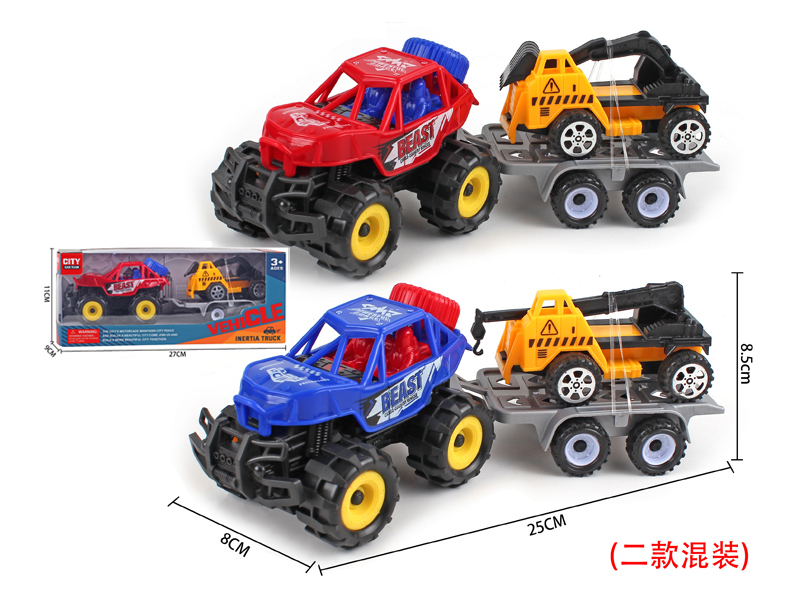 Friction Racing Car +Slide Engineering Vehicle