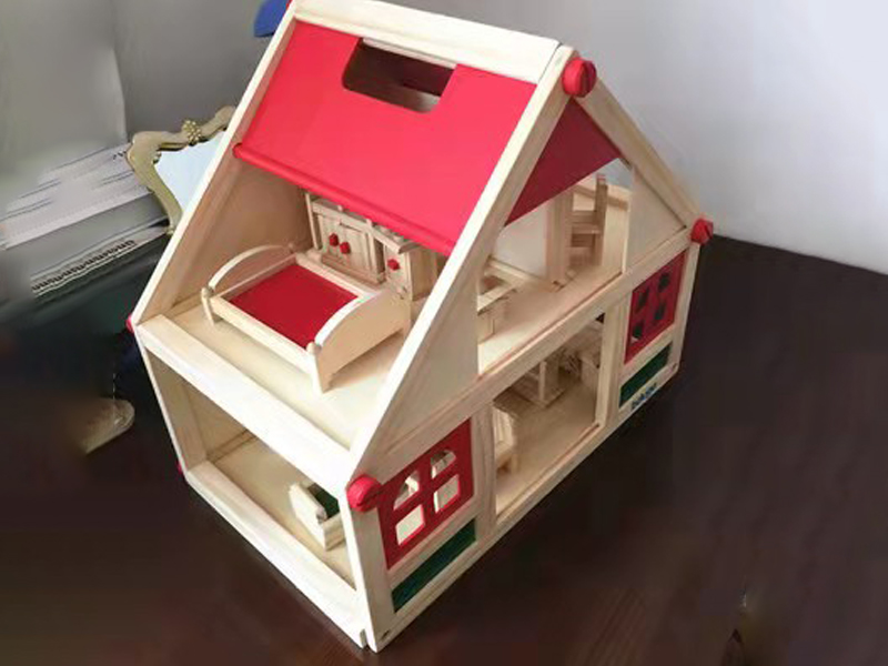 Log Doll House Wooden Toys