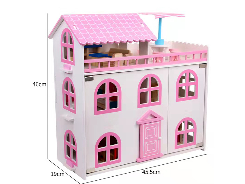 Two Door Doll House Wooden Toys