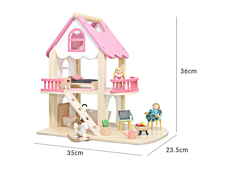 Portable Nordic Doll Room Wooden Toys