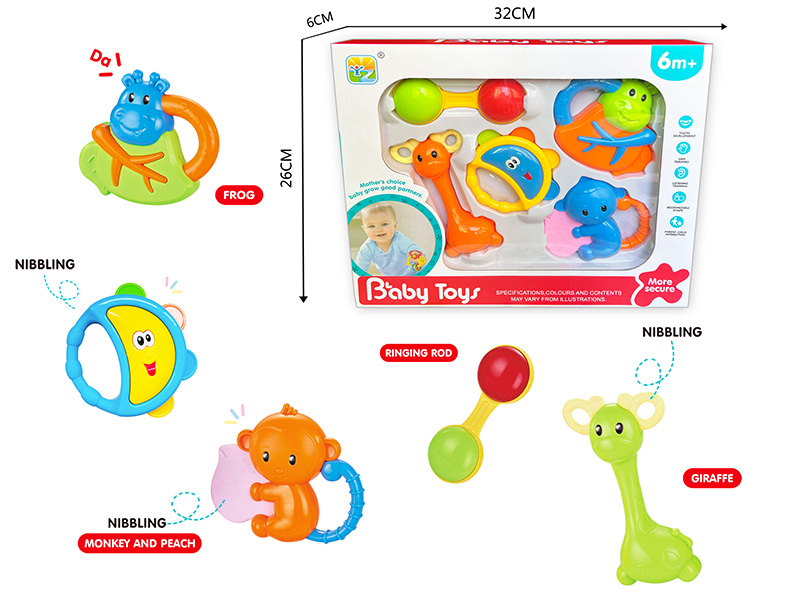 Baby Rattles 5 Pieces Set