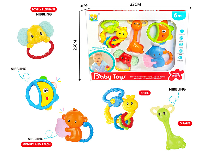 Baby Rattles 5 Pieces Set