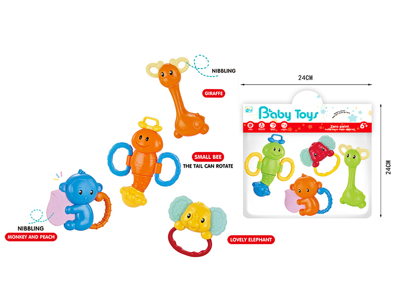 Baby Rattles 4 Pieces Set
