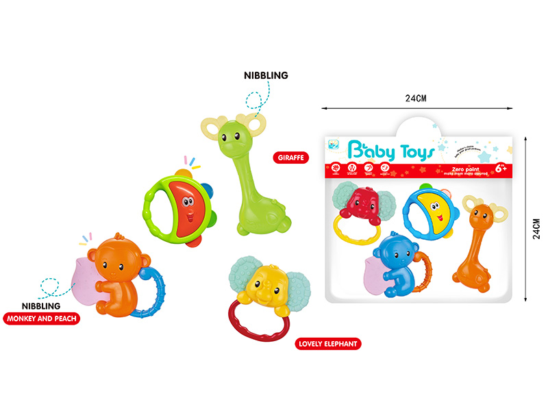 Baby Rattles 4 Pieces Set