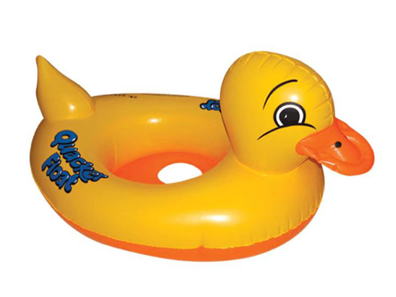 Yellow Duck Swimming Circle Without Handrail