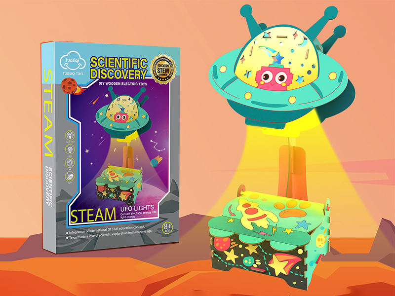 Scientific Discovery DIY Wooden Electric Toys - UFO Light