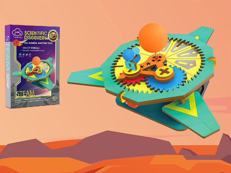 Scientific Discovery DIY Wooden Electric Toys - Space Triball