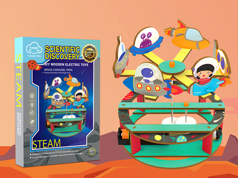 Scientific Discovery DIY Wooden Electric Toys - Carousel Park