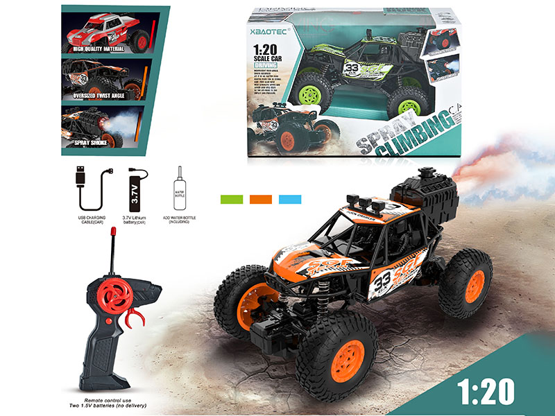 1:20 4-Wheel Remote Control Climbing Car With Light,Spray