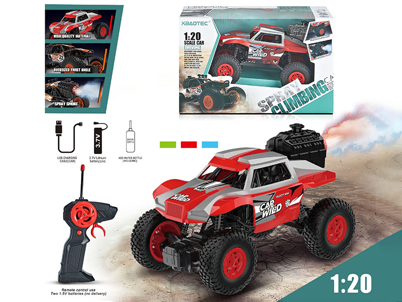 1:20 4-Wheel Remote Control Climbing Car With Light,Spray