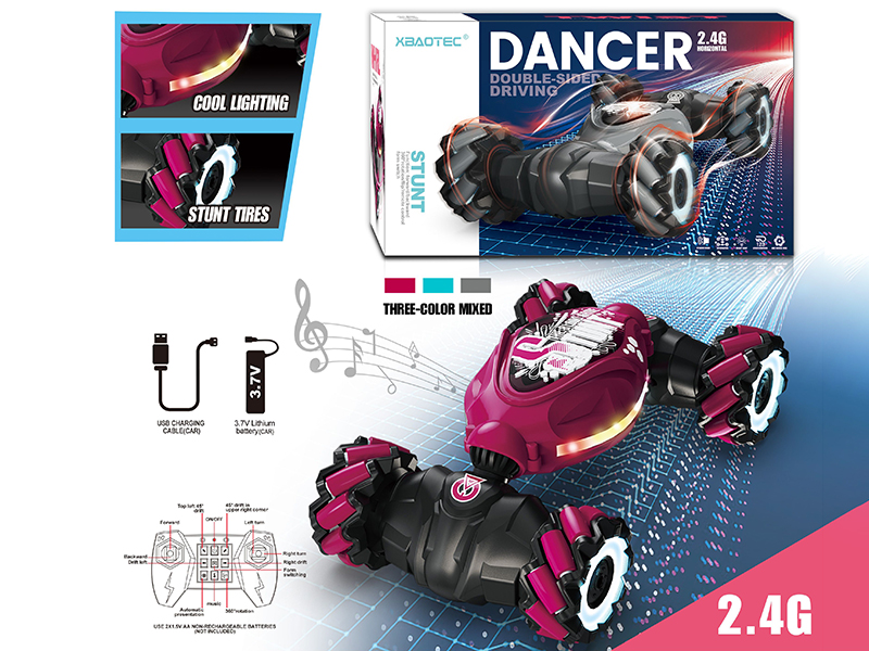 1:16 2.4G Remote Control Stunt Car With Light(Handle Remote Controller)