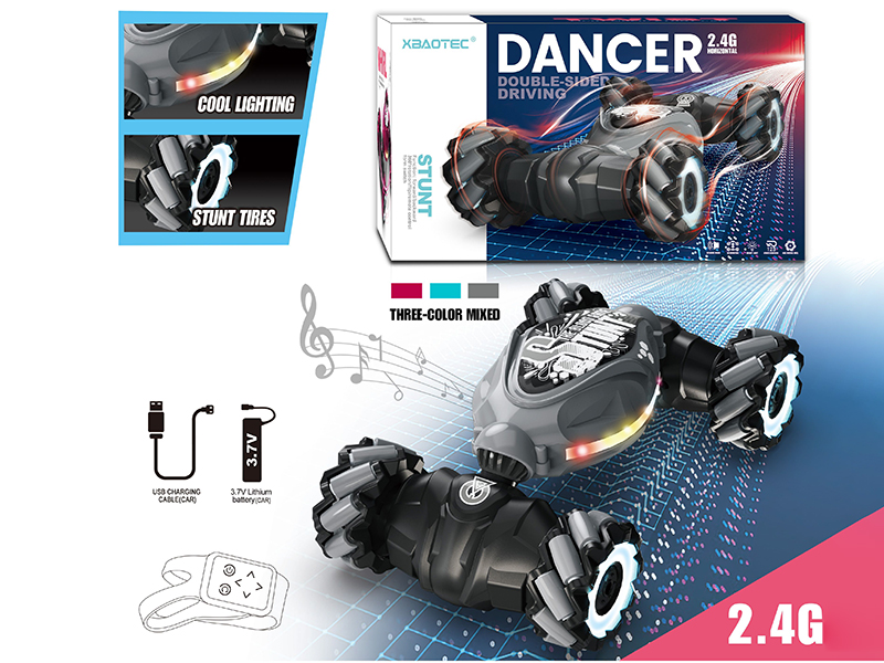 1:16 2.4G Remote Control Stunt Car With Light(Motion Sensing Watch Remote Controller)