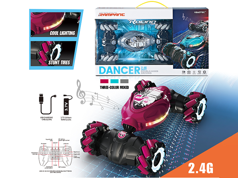 1:16 2.4G Remote Control Stunt Car With Light(Handle Remote Controller)