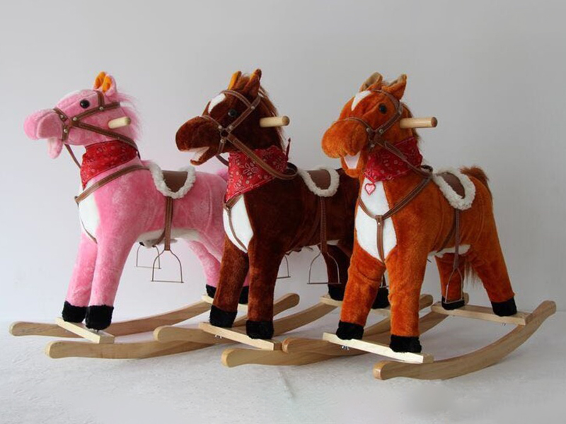 B/O Wooden Rocking Horse With Music