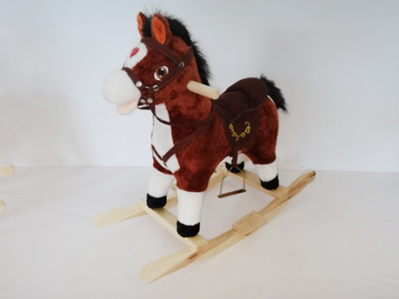B/O Wooden Rocking Horse With Music