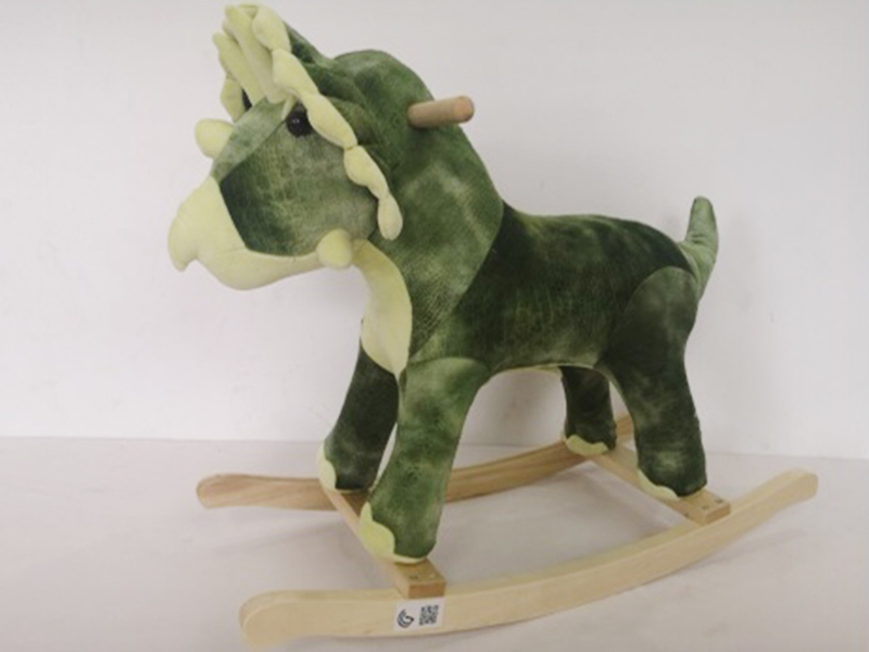 B/O Wooden Rocking Horse Dinosaur