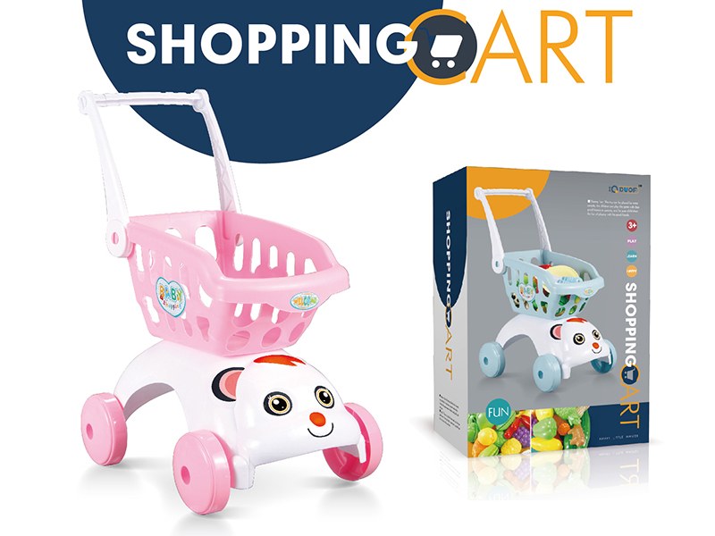 Pink Dog Shopping Cart