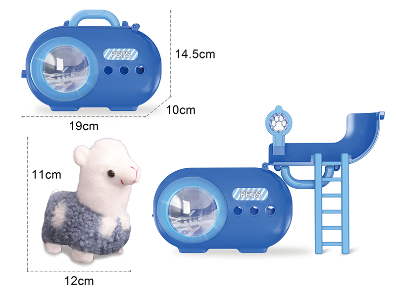 Plush Alpaca Pet Cage With Light
