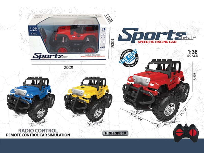 1:36 4Ch R/C Wrangler Suv