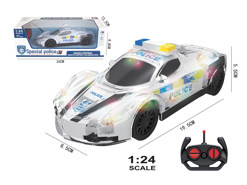 1:24 4Ch R/C 8 Coloured Police Car