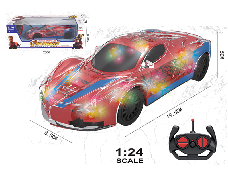 1:24 4Ch R/C 8 Coloured Spider Man Car