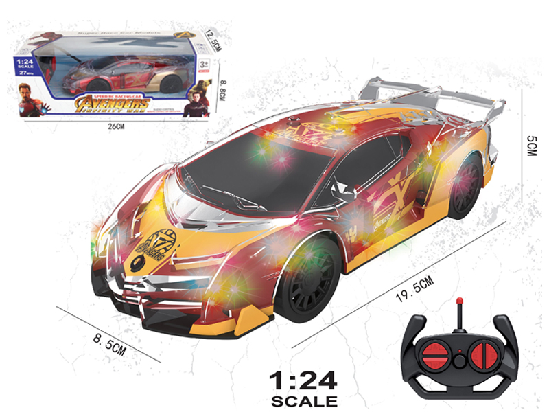 1:24 4Ch R/C 8 Coloured Iron Man Car