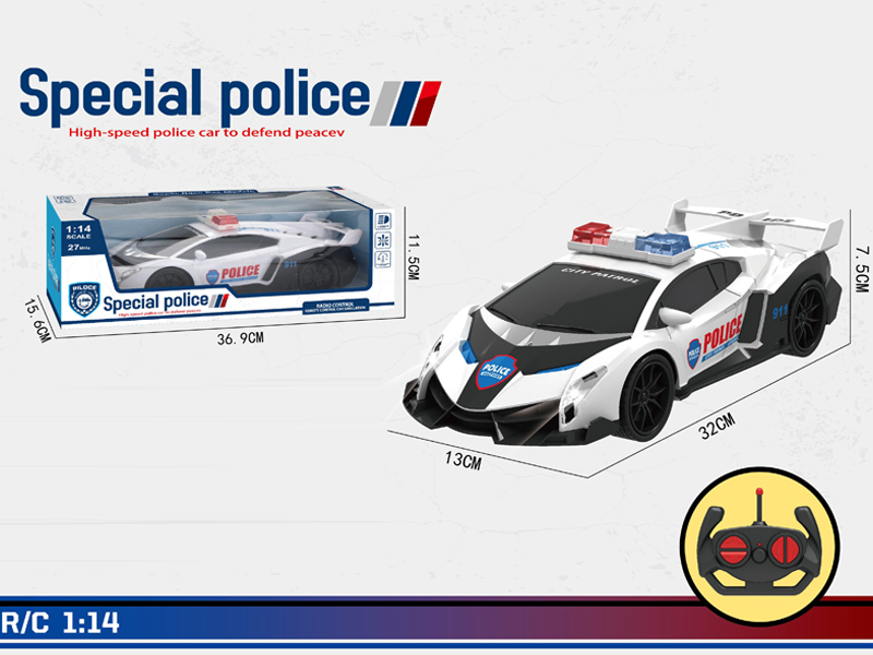 1:14 4Ch R/C Police Car
