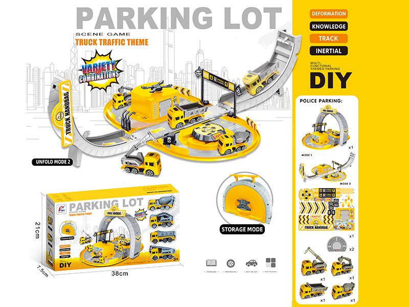 Storage Engineering Parking Lot + 4 Slide Cars