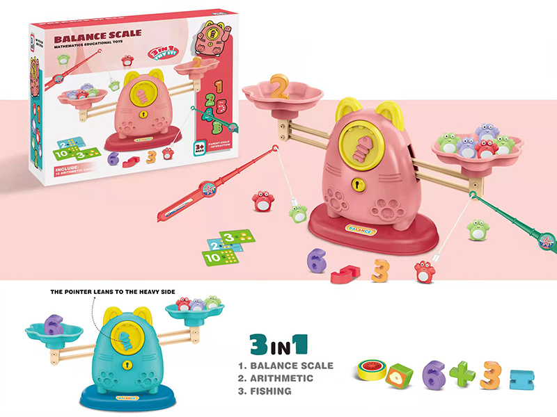 3 In 1 Fishing Balance Scale Mathematics Educational Toys