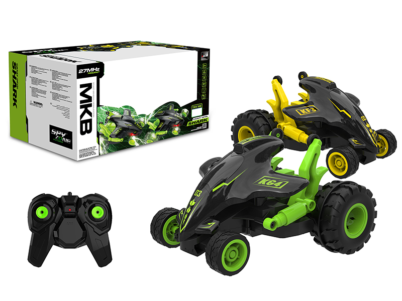 27Mhz 4-Channel Remote Control Shark Stunt Car